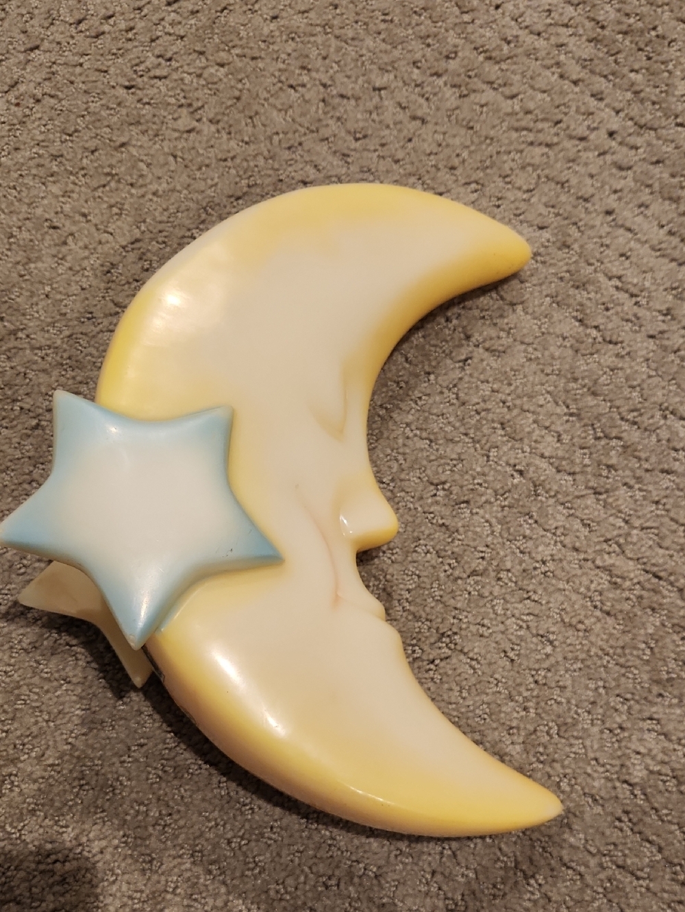 Vintage 1980s Inspired Crescent Moon & Star Night Light
